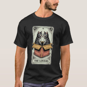 The Lovers Cuddling Cats Funny Tarot Card Cat 1 T-Shirt