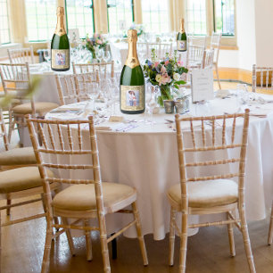 The Lovers Gold Tarot Card Couple Name And Photo  Sparkling Wine Label