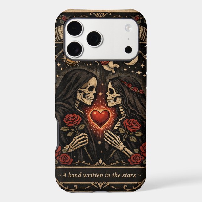 The Lovers Gothic Tarot Phone Case – Dark Romance  (Back)