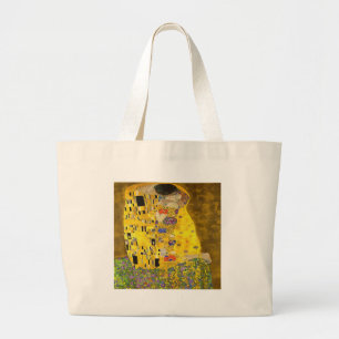 The Lovers Kiss Fine Art Acrylic Painting Large Tote Bag