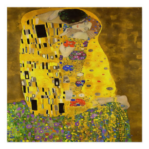 The Lovers Kiss Fine Art Acrylic Painting Poster