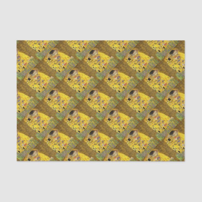 The Lovers Kiss Fine Art Acrylic Painting Tissue Paper (Front)