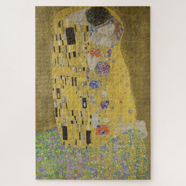 The Lovers Kissing Embrace by Gustav Klimt Jigsaw Puzzle (Vertical)
