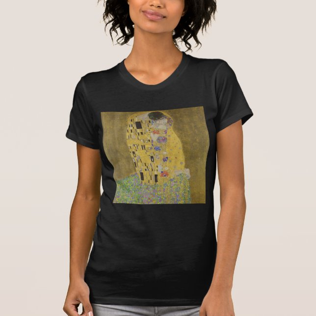 The Lovers Kissing Embrace by Gustav Klimt T-Shirt (Front)