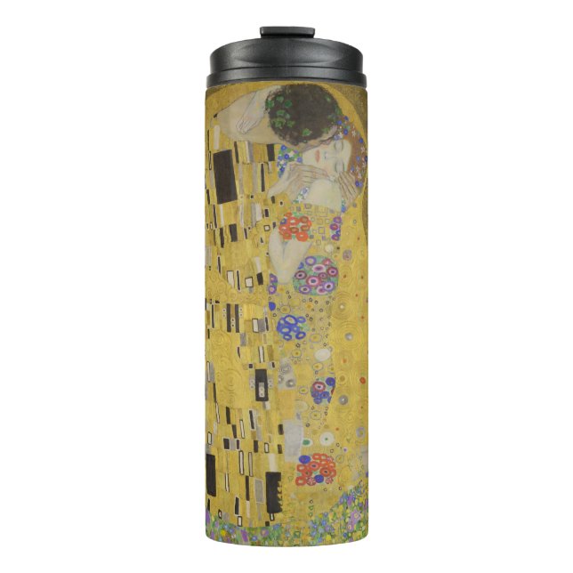 The Lovers Kissing Embrace by Gustav Klimt Thermal Tumbler (Front)