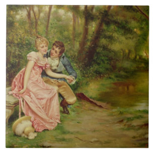 The Lovers (oil on canvas) Ceramic Tile