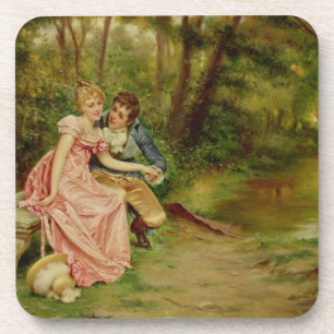 The Lovers (oil on canvas) Coaster