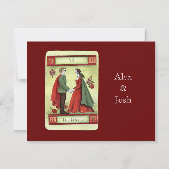 "The Lovers" tarot card (Front)