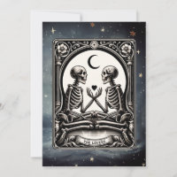 The Lovers Tarot Card Celestial Wedding Invitation