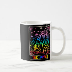 The Lovers Tarot Card Goth Kissing Lesbian Skeleto Coffee Mug