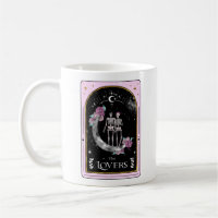 The Lovers Tarot Card Moon Pink Witchy Celestial