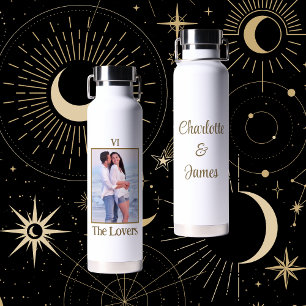 The Lovers Tarot Card   Photo Of The Happy Couple Water Bottle