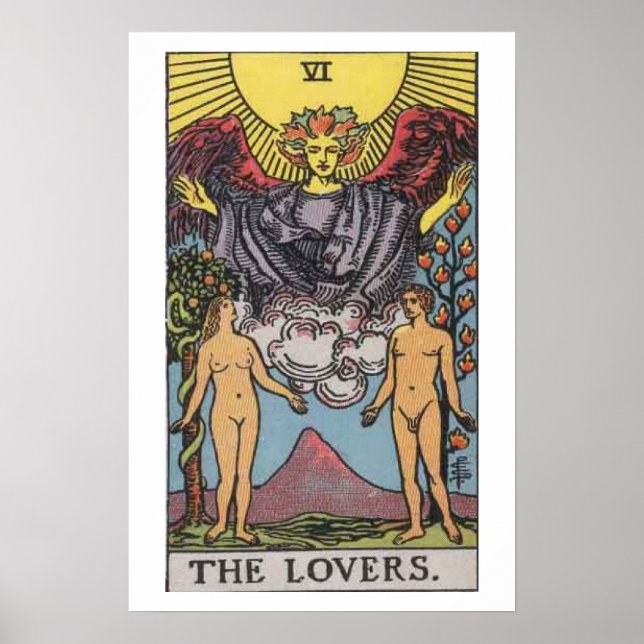 The Lovers Tarot Card Poster (Front)