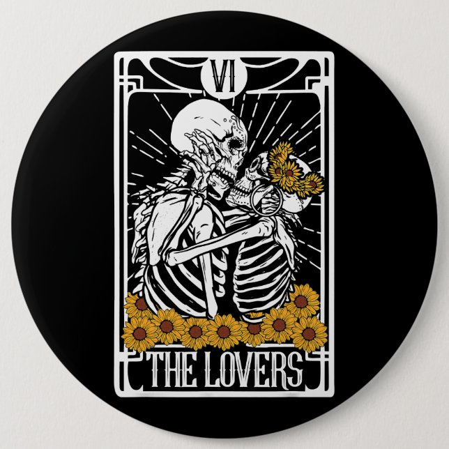 The Lovers Tarot Card Reading Witch Aesthetic Hall 6 Cm Round Badge (Front)
