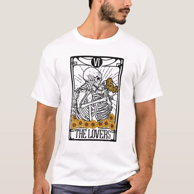 The Lovers Tarot Card Reading Witch Aesthetic Hall T-Shirt (Front)