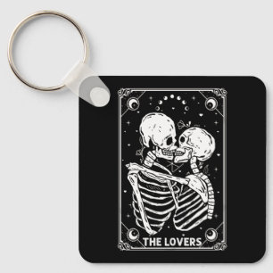 The Lovers Tarot Card Skeleton Valentine Gothic Ha Key Ring
