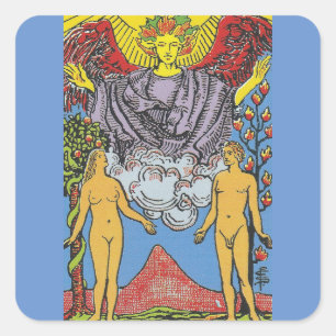 The Lovers Tarot Card Tarots Reading Square Sticker