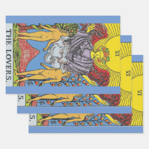 The Lovers Tarot Card Tarots Reading Wrapping Paper Sheet