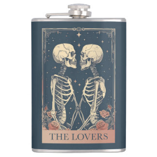 The Lovers Tarot Hip Flask