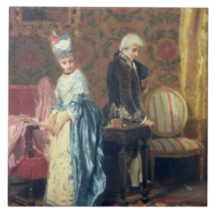 The Lovers' Tiff, 1872 (oil on panel) Ceramic Tile