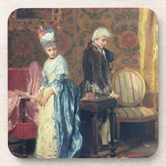 The Lovers' Tiff, 1872 (oil on panel) Coaster (Front)
