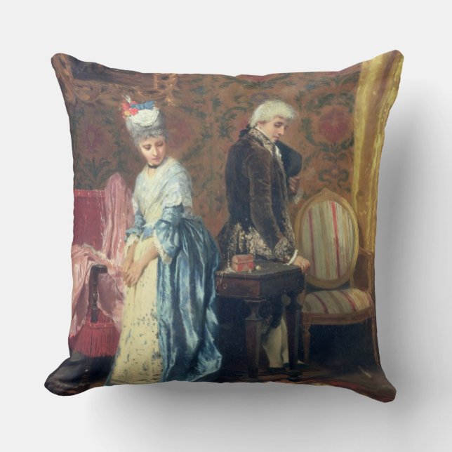 The Lovers' Tiff, 1872 (oil on panel) Cushion (Front)
