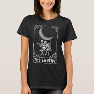 The Lovers Vintage Tarot Card Gothic Halloween Ske T-Shirt