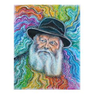 The Lubavitcher Rebbe Rainbow Photo Print
