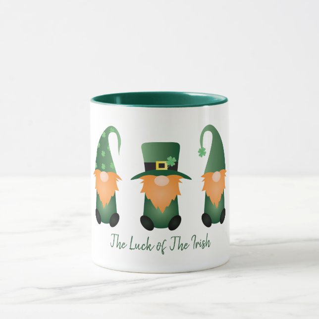 The Luck Of The Irish Gnome Green Mug (Center)