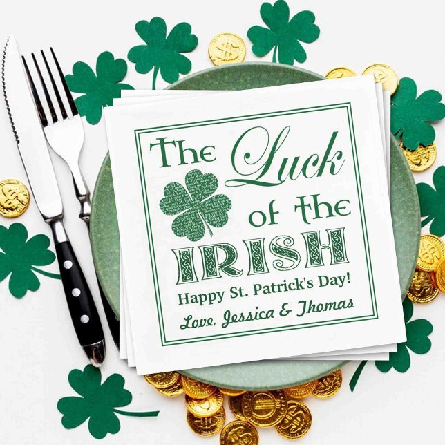 The Luck Of The Irish St. Patrick's Day Napkin (Creator Uploaded)