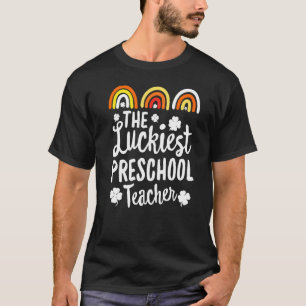The Luckiest Preschool Teacher St Patrick's Day Ir T-Shirt