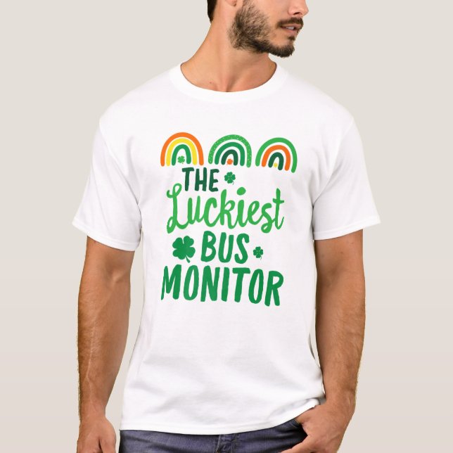 The Luckiest School Nurse St. Patrick's Day Lucky T-Shirt (Front)