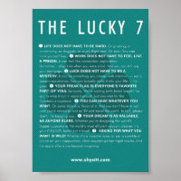 The Lucky 7 Manifesto - 5x7 poster