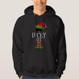 The Lucky Elf Costume Matching Family Group Christ Hoodie