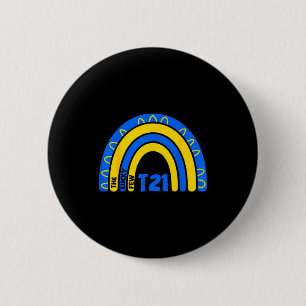 The lucky few down syndrome awareness yellow & 6 cm round badge