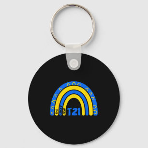 The lucky few down syndrome awareness yellow & key ring