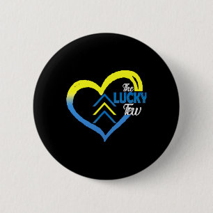 The Lucky Few Heart Ribbon Three Arrows Down Syndr 6 Cm Round Badge