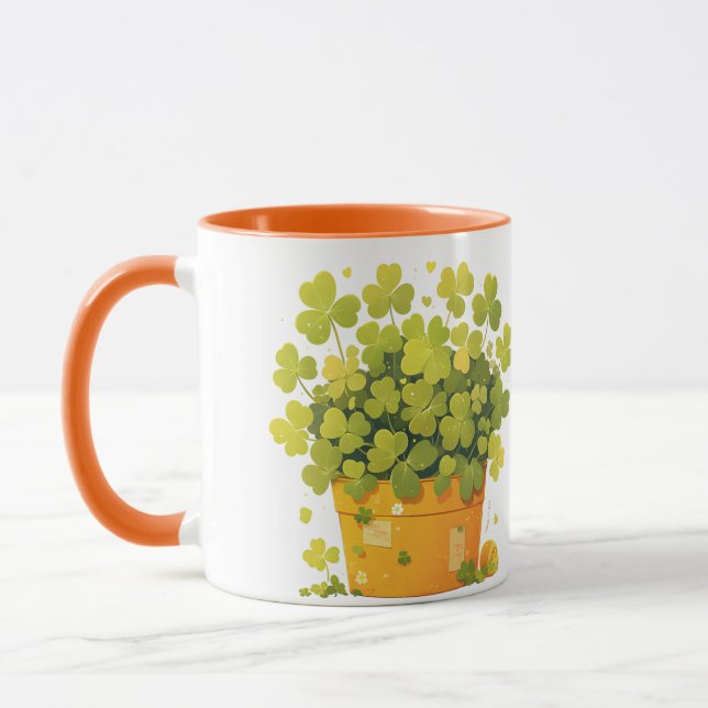 The Lucky Pot of Clover Mug (Left)