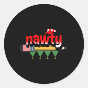 The Lulu Darling Naughty Or Nice List Christmas Pa Classic Round Sticker