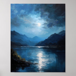 The Luminescent Reach: A Moonlit Nocturne Poster