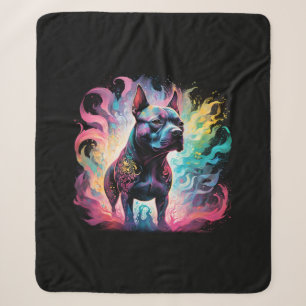 The Luminous Sentinel: A Holographic Staffordshire Sherpa Blanket