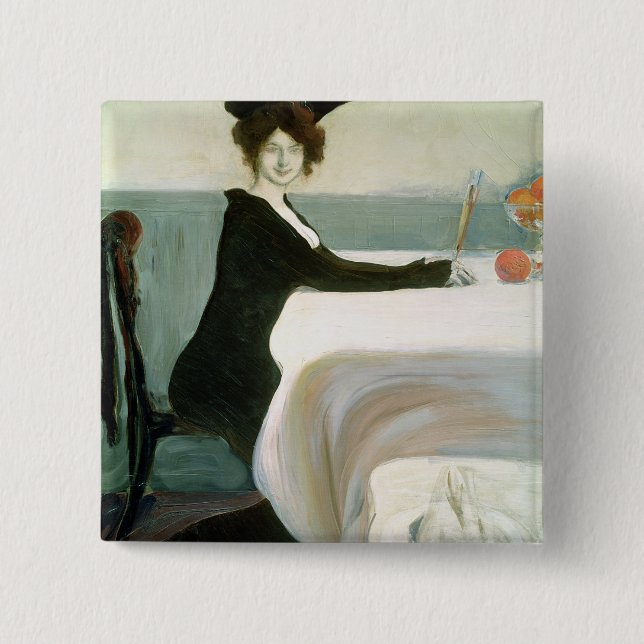 The Luncheon 15 Cm Square Badge (Front)