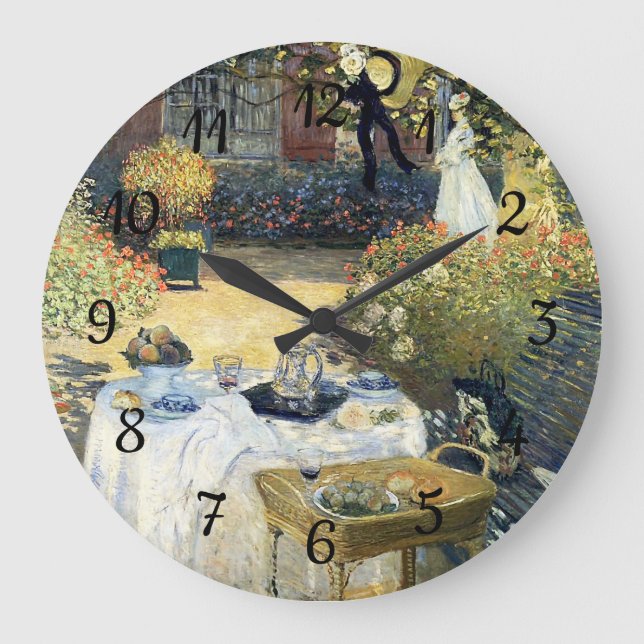 The Luncheon Claude Monet    Large Clock (Front)