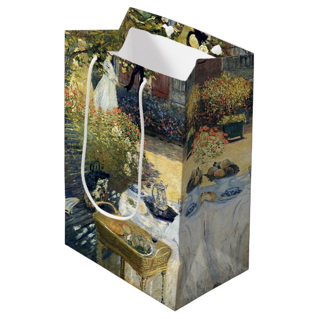 The Luncheon Claude Monet    Medium Gift Bag (Front Angled)