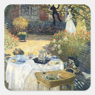 The Luncheon Claude Monet    Square Sticker