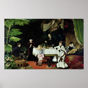 The Luncheon in the Conservatory, 1877 Poster