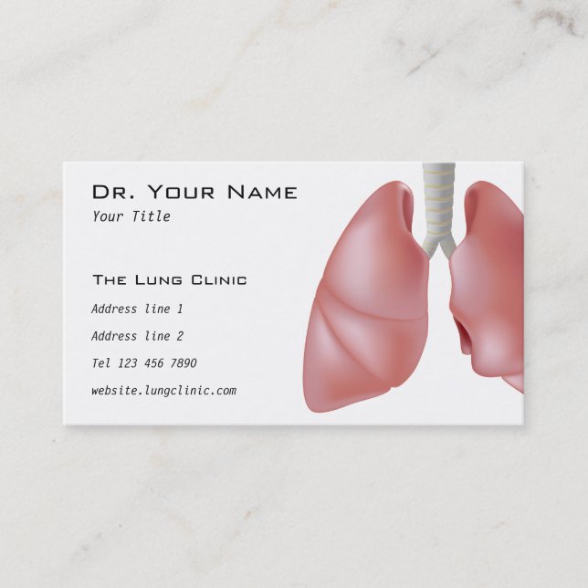 The Lung Doctor Business Card (Front)