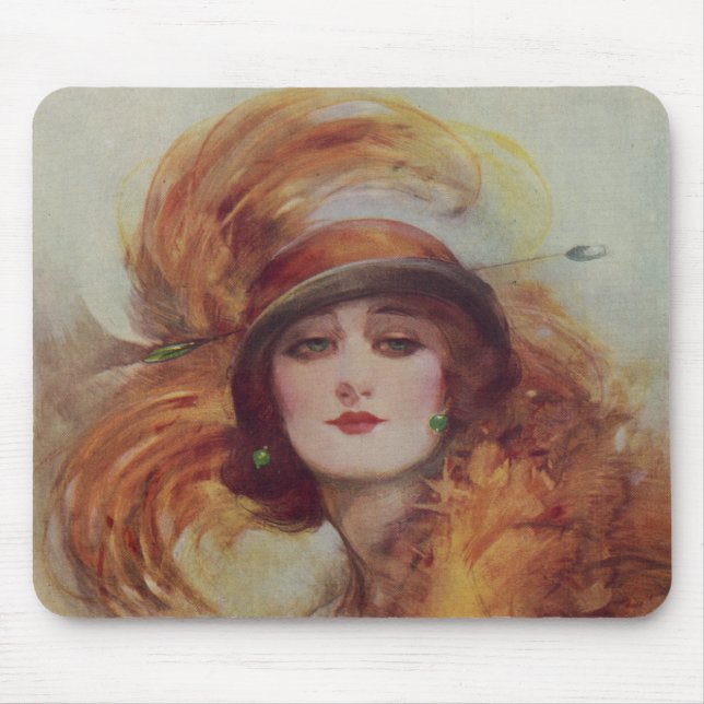 The Lure Of The Green Eyes - W.H. Barribal Mouse Pad (Front)