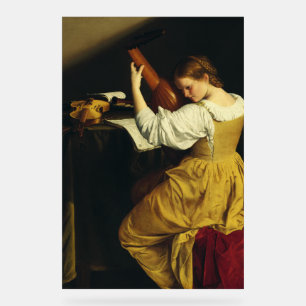 The Lute Player by Orazio Gentileschi Acrylic Sign