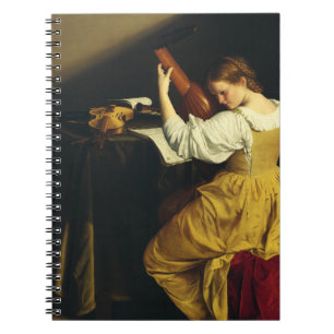 The Lute Player by Orazio Gentileschi Notebook